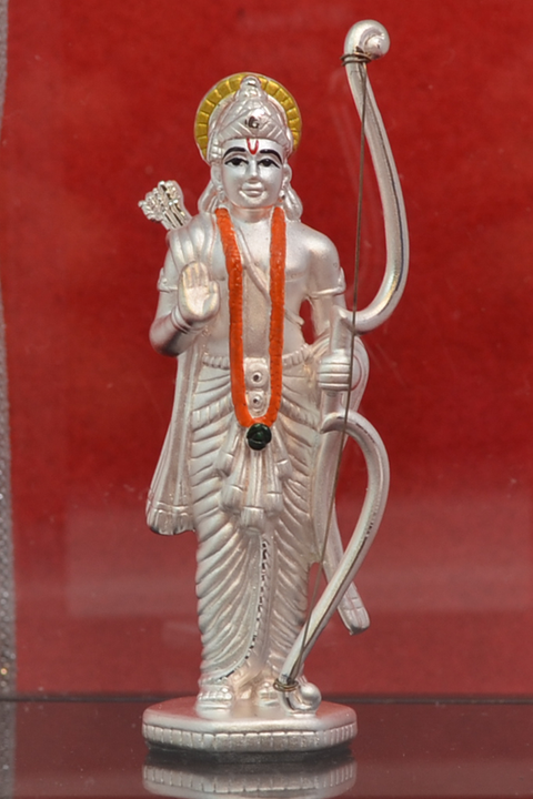 999 Pure Silver Lord Ram Holding Bow - PAAIE