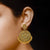Large Circular Oxidized in Gold Tone - PAAIE