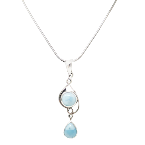 925 Larimar Sterling Silver Pendant - PAAIE