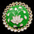 Grass Green Lotus Design Studs - PAAIE