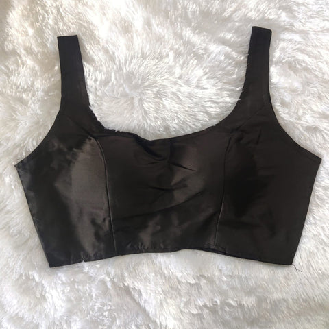 Classic Black Silk Fabric Blouse For Regular & Casual Wear (Design 242) - PAAIE