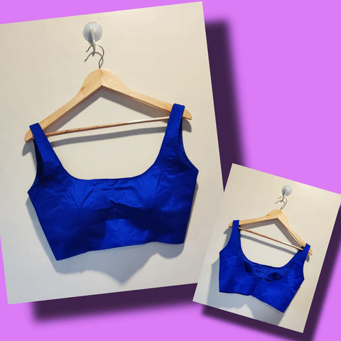 Alluring Blue Silk Fabric Blouse For Regular & Casual Wear (Design 261) - PAAIE