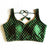 Emerald Green Printed Designer Readymade Blouse in Silk (Design 276) - PAAIE