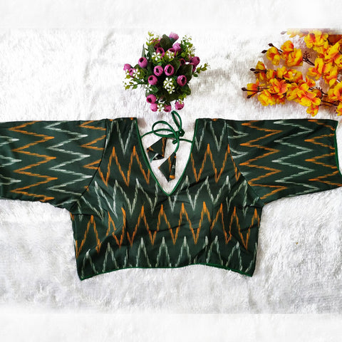 Multicolor Printed Designer Readymade Blouse in Cotton (Design 301) - PAAIE