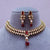 Designer Gold Plated Royal Kundan & Ruby Necklace with Earrings (D508)