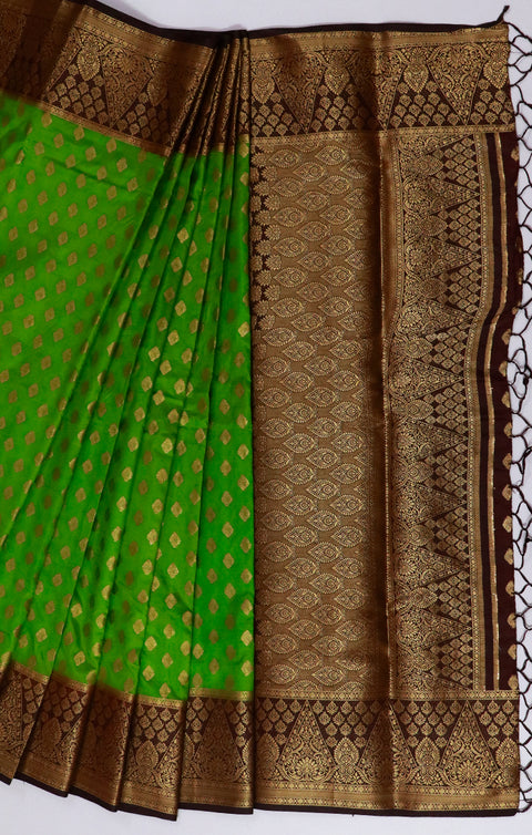 Designer Green Color Soft Silk Saree For Casual & Party Wear (D603)