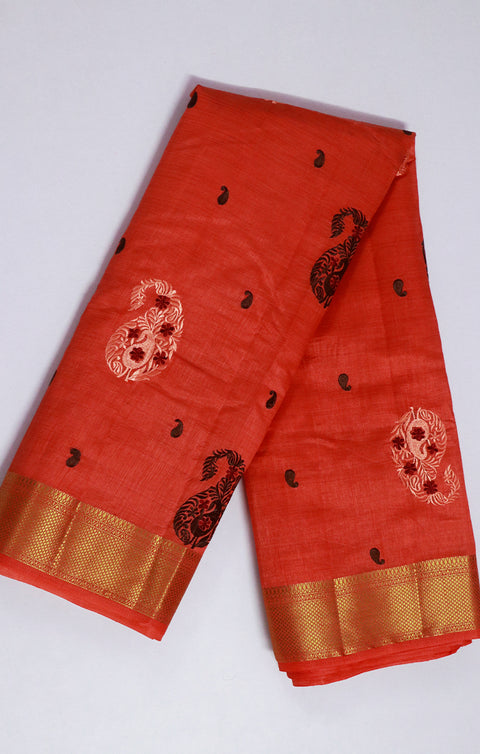 Designer Red Color Soft Silk Saree For Casual & Party Wear (D602)