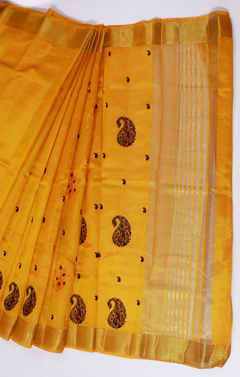 Designer Yellow Color Soft Silk Saree For Casual & Party Wear (D579)