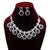 Designer Semi-Precious American Diamond & Blue Sapphire Necklace with Earrings (D480)