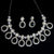 Designer Semi-Precious American Diamond & Black Necklace with Earrings (D481)