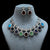 Designer Semi-Precious American Diamond & Multi Colour Necklace with Earrings (D478)
