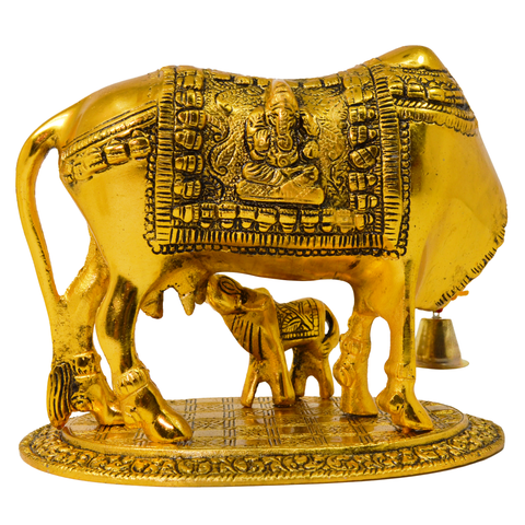 Golden Kamdhenu Cow and Calf - PAAIE