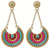 Multicolor Beaded Gold Chain Earrings (D7) - PAAIE