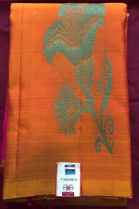 Silk Mark Certified Designer Pure Bangalori Silk Saree (D 23) - PAAIE