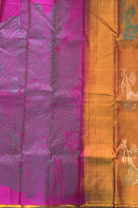 Silk Mark Certified Designer Pure Bangalori Silk Saree (D 23) - PAAIE