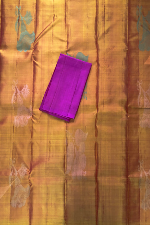 Silk Mark Certified Designer Pure Bangalori Silk Saree (D 23) - PAAIE