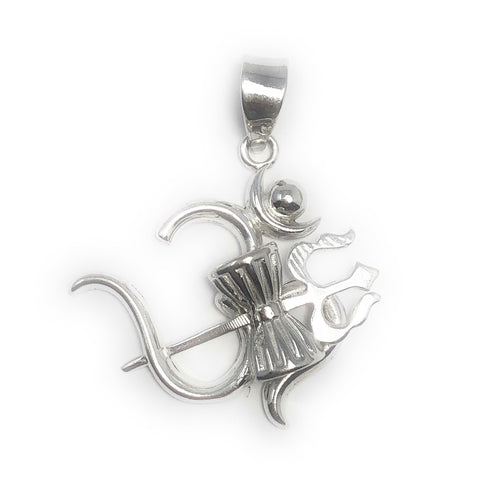 925 Trident Pendant with OM Silver Pendant (Design 27) - PAAIE