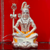999 Pure Silver Shiva Idol with Orange Clothing in Rectangular Base - PAAIE