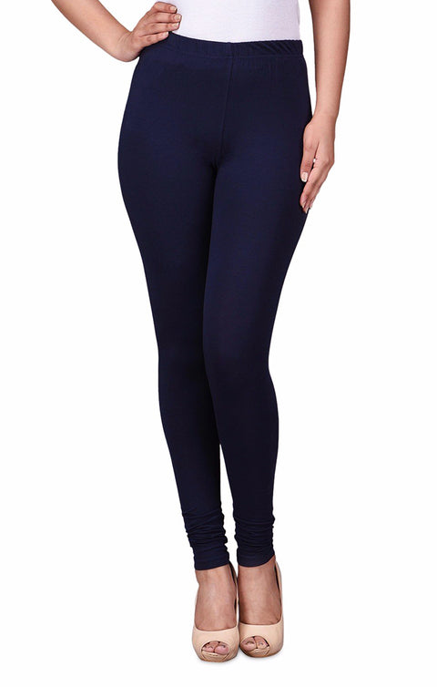 Ultra Soft Navy Color Hosiery Churidar Solid Leggings for Womens and Girls (D16)