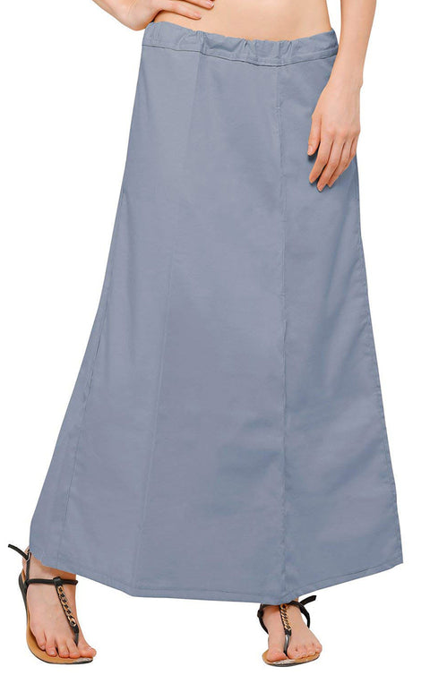 Readymade Petticoat in Gray Color for Saree (Cotton)