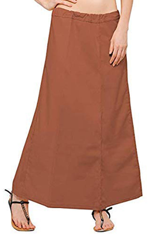 Readymade Petticoat in Skin Bown Color for Saree (Cotton)
