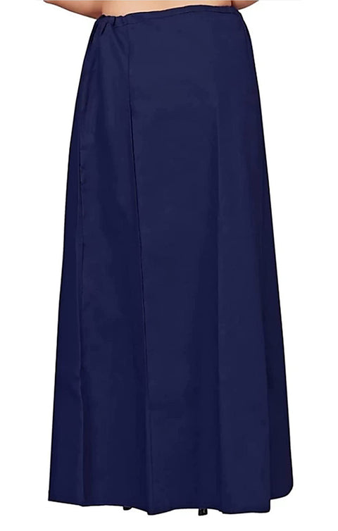 Readymade Petticoat in Navy Blue Color for Saree (Cotton)