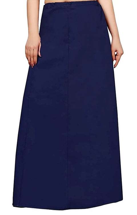Readymade Petticoat in Navy Blue Color for Saree (Cotton)