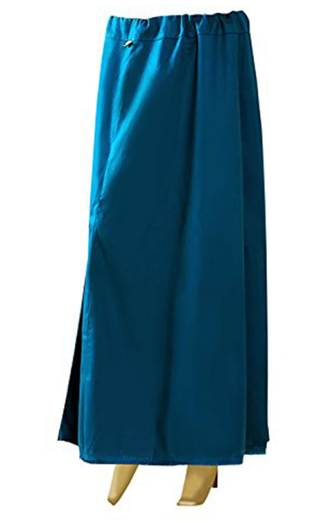Readymade Petticoat in Peacock Blue Color for Saree (Cotton)
