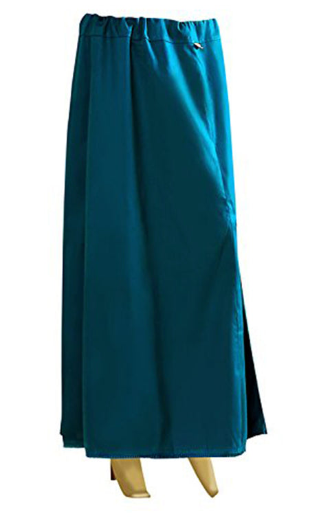 Readymade Petticoat in Light Peacock Blue Color for Saree (Cotton)