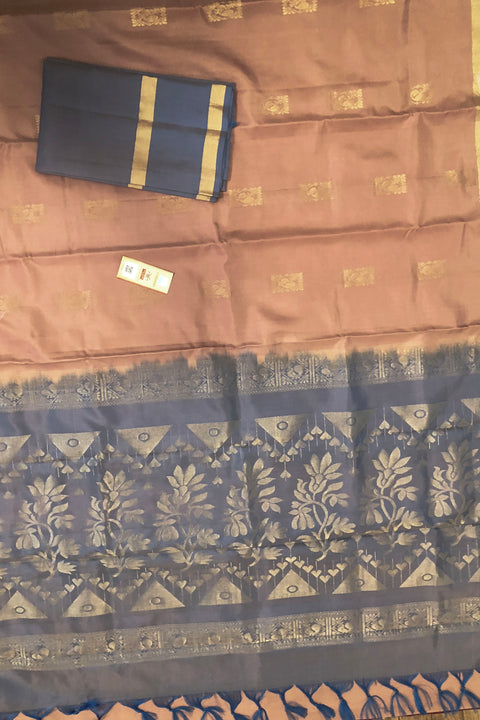 Silk Mark Certified Designer Pure Bangalori Silk Saree (D 26) - PAAIE