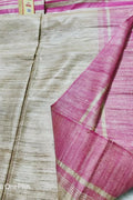 Silkmark Beautiful Ghicha Tussar Silk Peach Saree main image 1