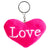 Plush Pink Heart Keychain - PAAIE
