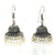 German Silver Jhumki with White beads - PAAIE