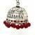 Floral Design Jhumki with Studs and Red beads - PAAIE