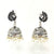 Designer Floral Studs Jhumka in White - PAAIE