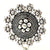 Designer German Silver Floral Jhumki with Red Beads - PAAIE
