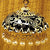 Designer Black Meenakari Gold Jhumki - PAAIE