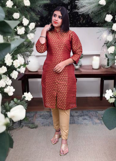 Designer Maroon Color Indian Ethnic Kurti For Casual & Party Wear (K761)