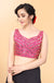 New Arrival Silk Imported Fabric Pink Fully Stitched Blouse with Mirror Work For Casual Party (Design 18)