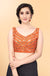 Designer Orange Color Embroidery & Mirror Work Blouse in Silk (Design 832)