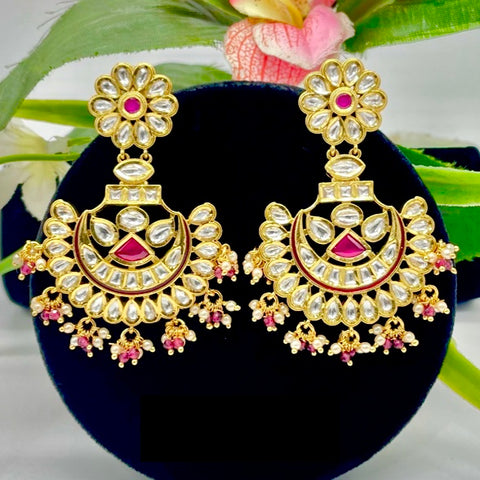 Gold Plated Kundan Earrings