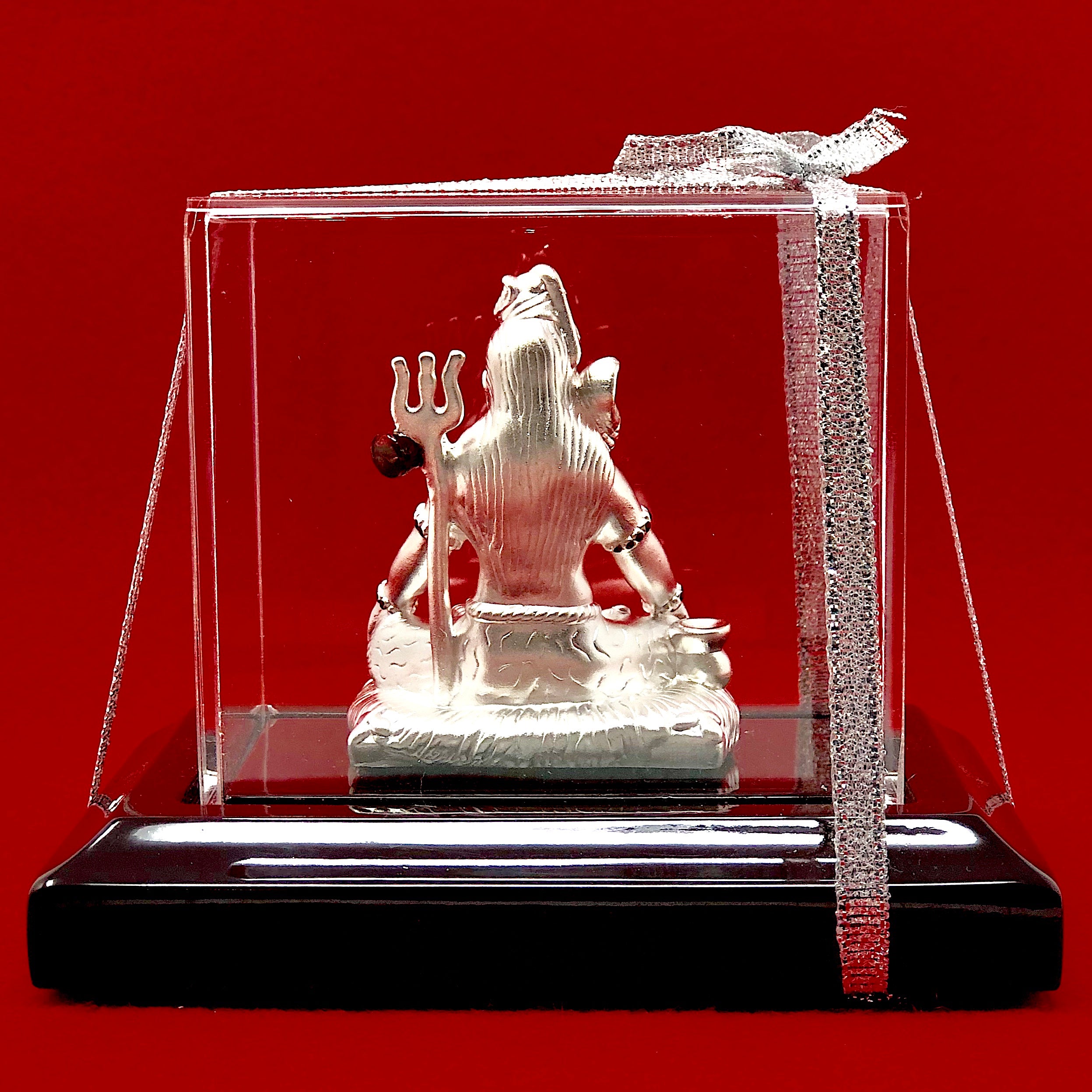 999 Pure Silver Shiva Idol in Rectangular Base PAAIE