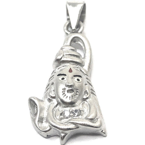 925 Shiva Matte Silver Pendant (Design 35) - PAAIE