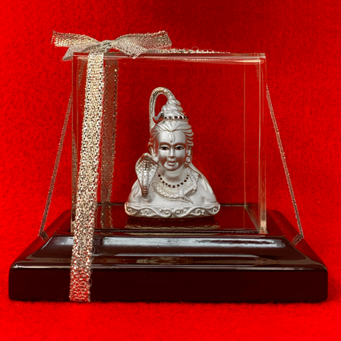 999 Pure Silver Rectangular Shiva Idol - PAAIE