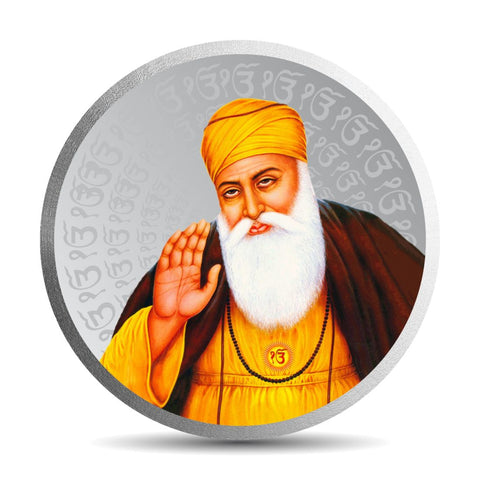 999 Pure Silver Guru Nanak Ji 10 Grams Coin (Design 32)