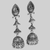 Silver Oxidized Jhumki Dangle Earrings (D5) - PAAIE