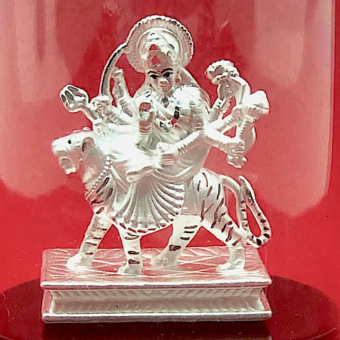 999 Pure Silver Small Durga Mata Idol - PAAIE