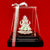 999 Pure Silver Rectangular Ganesha Idol with Purple Headrest - PAAIE