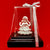 999 Pure Silver Rectangular Ganesha Idol with Purple Headrest - PAAIE