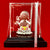 999 Pure Silver Square Ganesha Idol In Orange and Pink - PAAIE